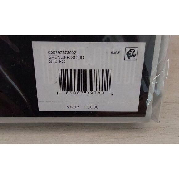 Ralph Lauren SPENCER SOLID SATEEN Green SAGE Cotton Two 2 Standard Pillowcases - Picture 9 of 9